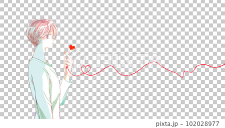 繫著命運紅線的孤獨男子 102028977