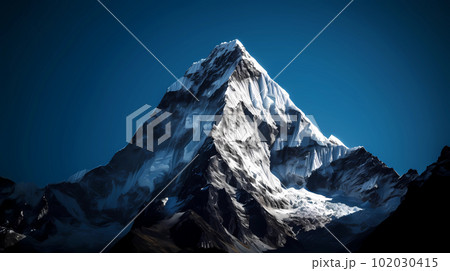 険しい山(AI画像) 102030415