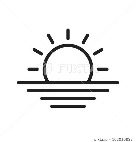 Sunset icon vector image. Suitable for mobile apps, web apps and print media. 102030855