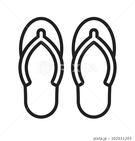 Slippers icon vector image. Suitable for mobile apps, web apps and print media. Slippers icon vector image. Suitable for mobile apps, web apps and print media. 102031203