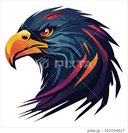 Furious eagle sport vector logo concept isolated on white background. Web infographic. Premium quality wild bird t-shirt tee print illustration. Furious eagle sport vector logo concept isolated on white background. Web infographic. Premium quality wild bird t-shirt tee print illustration. 102034627