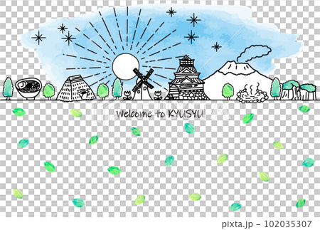 Ecotourism image of Kyushu Townscape and green leaves of sightseeing spots Ecotourism image of Kyushu Townscape and green leaves of sightseeing spots 102035307
