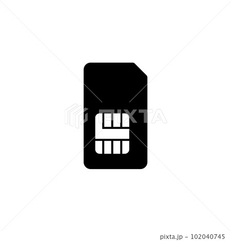 Sim Card or Dual Sim Card for Phone. Flat Vector Icon illustration. Simple black symbol on white background. Sim Card or Dual Sim Card for Phone sign design template for web and mobile UI element. Sim Card or Dual Sim Card for Phone. Flat Vector Icon illustration. Simple black symbol on white background. Sim Card or Dual Sim Card for Phone sign design template for web and mobile UI element. 102040745