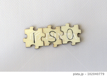 The acronym ISO, which stands for In Search Of. The letters written on the puzzles. The acronym ISO, which stands for In Search Of. The letters written on the puzzles. 102040779