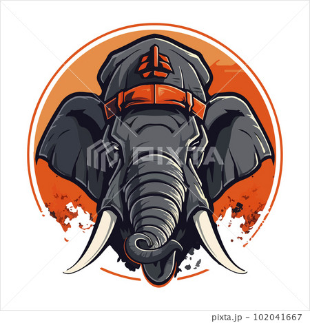 elephant mascot logo design vector with modern...のイラスト素材 [102041667