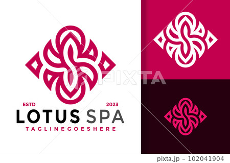 Letter S Beauty Lotus Spa Logo vector icon illustration 102041904
