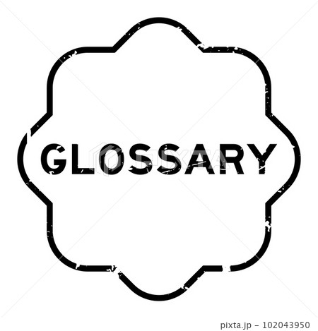 Grunge black glossary word rubber seal stamp on wthie background Grunge black glossary word rubber seal stamp on wthie background 102043950