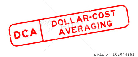 Grunge red DCA dollar-cost averaging word square rubber seal stamp on white background 102044261
