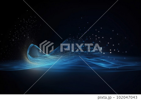 Blue abstract glowing wave made with generative AI Blue abstract glowing wave made with generative AI 102047043