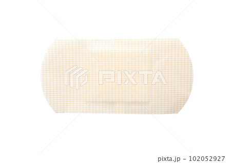 Medical sticking plaster isolated on white. First aid item 102052927