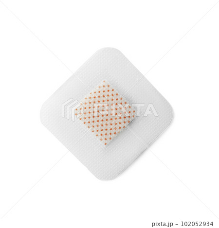 Medical sticking plaster isolated on white. First aid item 102052934