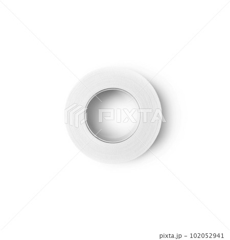 Medical sticking plaster roll isolated on white. First aid item 102052941