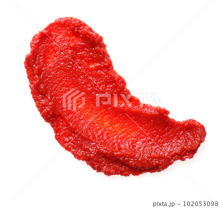 Fresh tasty tomato sauce isolated on white Fresh tasty tomato sauce isolated on white 102053098
