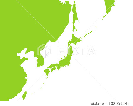 緑の日本地図(アジア) 緑の日本地図(アジア) 102059343