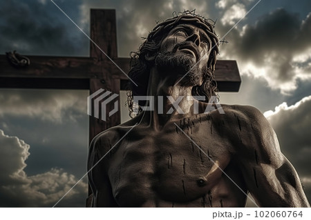 Jesus Christ on the cross made with generative AI Jesus Christ on the cross made with generative AI 102060764
