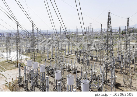 鉄塔　高圧鉄塔　送電線 102062509