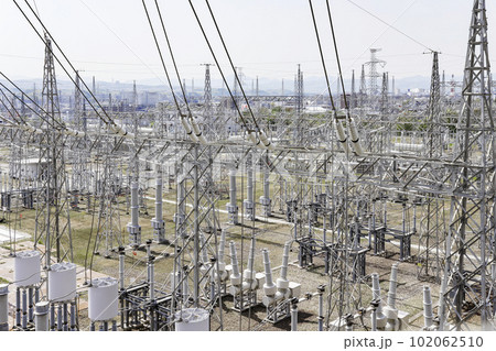 鉄塔　高圧鉄塔　送電線 102062510