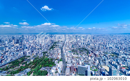 大阪風景　青空と地平線 102063010