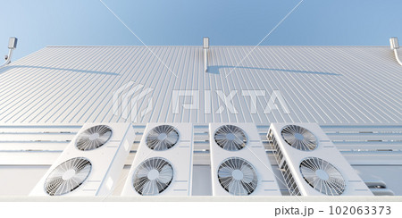 3d rendering of condenser unit or compressor. 3d rendering of condenser unit or compressor. 102063373