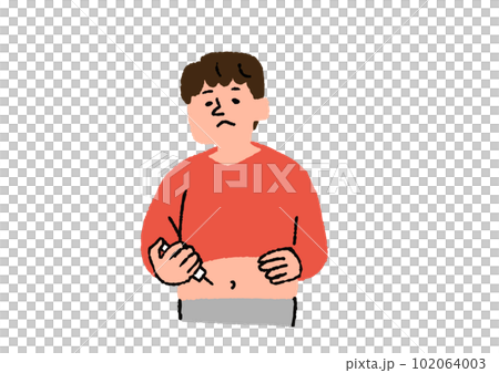 A diabetic patient injecting insulin into the stomach Disease treatment and prevention A diabetic patient injecting insulin into the stomach Disease treatment and prevention 102064003