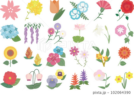 四季を感じる季節の花々 四季を感じる季節の花々 102064390