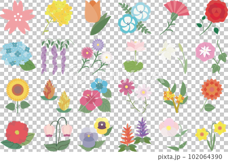 四季を感じる季節の花々 四季を感じる季節の花々 102064390