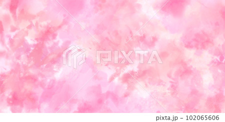 華やかなピンクの水彩背景 にじみ フローラル 横長 アブストラクト 華やかなピンクの水彩背景 にじみ フローラル 横長 アブストラクト 102065606