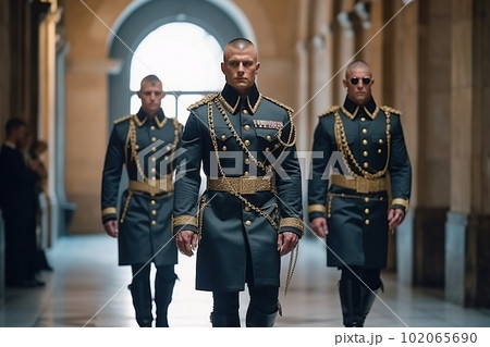 Handsome men with muscular bodies on the catwalk made with generative AI Handsome men with muscular bodies on the catwalk made with generative AI 102065690