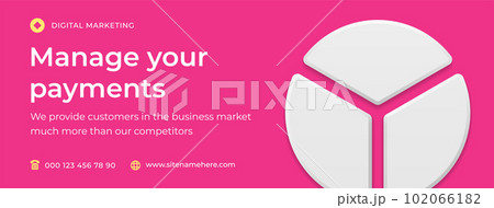 Financial budget accounting analyzing manage your payments social media banner 3d icon vector 102066182