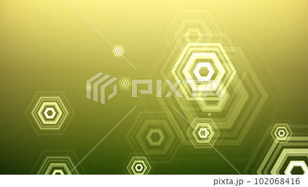カラフルな背景に六角形が湧き出る カラフルな背景に六角形が湧き出る 102068416