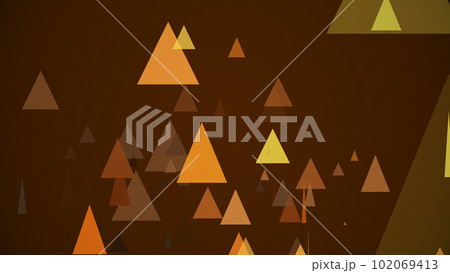 カラフルな背景に三角形が湧き出る 102069413