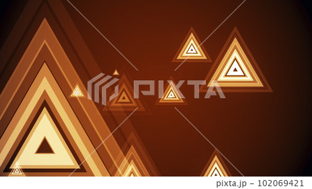 カラフルな背景に三角形が湧き出る カラフルな背景に三角形が湧き出る 102069421