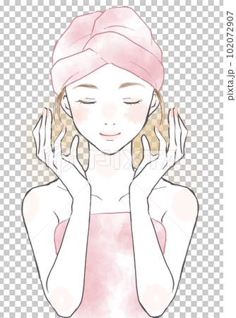 美容　スキンケアをする女性 102072907