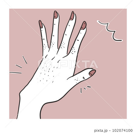 わきのムダ毛に悩む若い女性 102074100