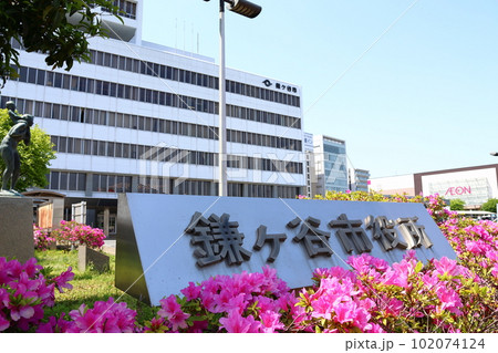 鎌ケ谷市役所とツツジ 千葉県鎌ケ谷市新鎌ケ谷2丁目 鎌ケ谷市役所とツツジ 千葉県鎌ケ谷市新鎌ケ谷2丁目 102074124