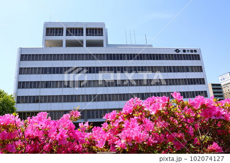 鎌ケ谷市役所とツツジ　千葉県鎌ケ谷市新鎌ケ谷2丁目 102074127