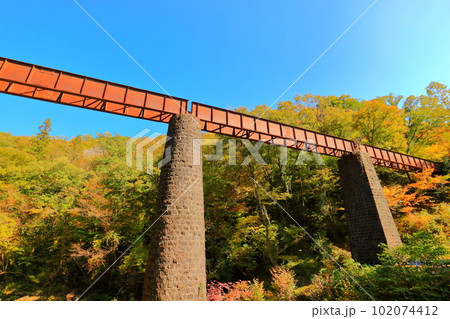 北恵那鉄道の遺構　上地橋梁　秋 102074412