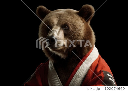 Bear Karate illustration generative ai 102074660