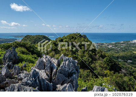 伊江島の見える風景 102076319
