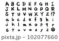 クレヨン風手書きアルファベット 102077660