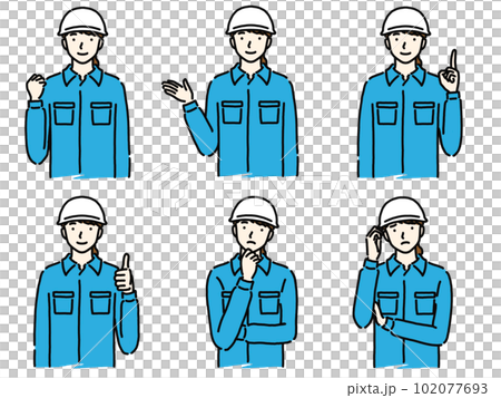 Female pose set in work clothes Female pose set in work clothes 102077693