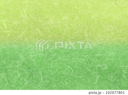 自然の繊維を散りばめた、新緑グラデーションの創作和紙 102077801