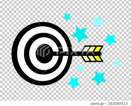 箭頭擊中目標中心併中獎的插圖 102080513