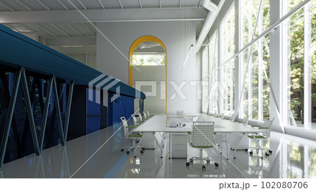 Bright interior of office. Bright interior of office. 102080706