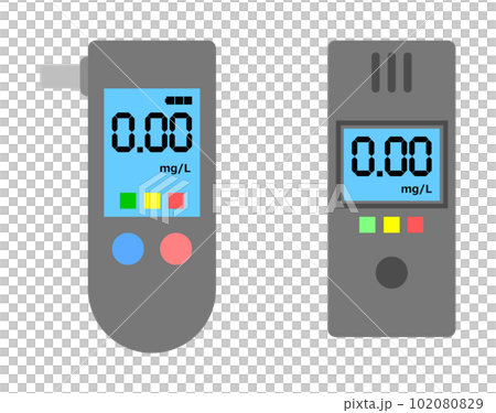 Alcohol checker that detects intoxication from breath 102080829