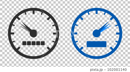 Illustration of an analog meter that displays an increase or decrease with a pointer type Illustration of an analog meter that displays an increase or decrease with a pointer type 102081140