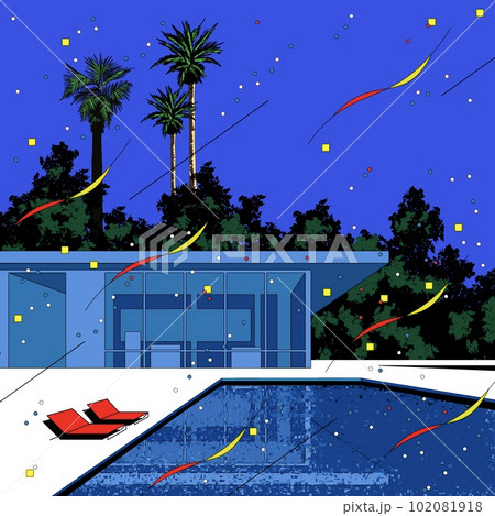 シティポップのイラスト シティポップのイラスト 102081918
