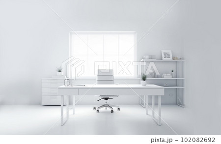 Modern white office desk table with laptop computer, smartphone with black screen over a notebook and cup of coffee. Top view with copy space, flat lay. Business concept Modern white office desk table with laptop computer, smartphone with black screen over a notebook and cup of coffee. Top view with copy space, flat lay. Business concept 102082692