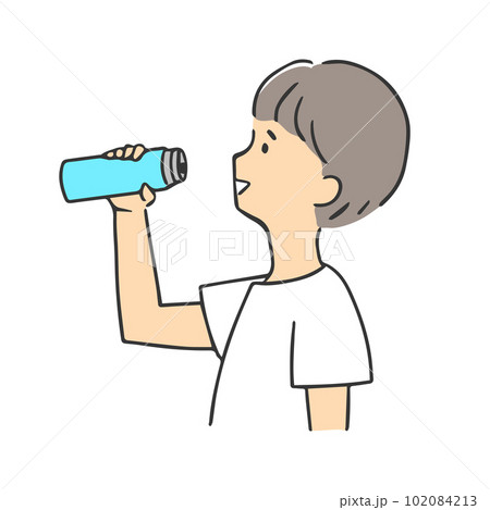 水分補給をする男性 102084213