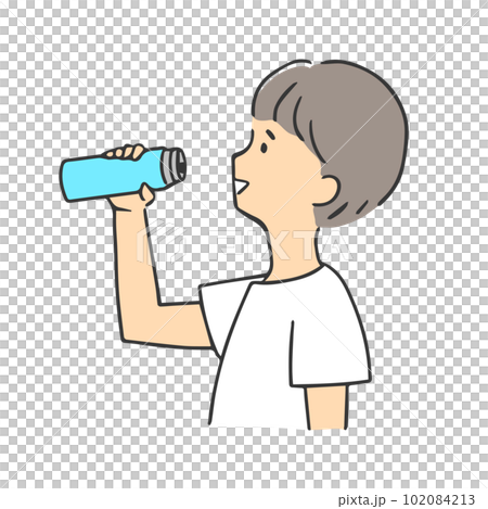 水分補給をする男性 102084213